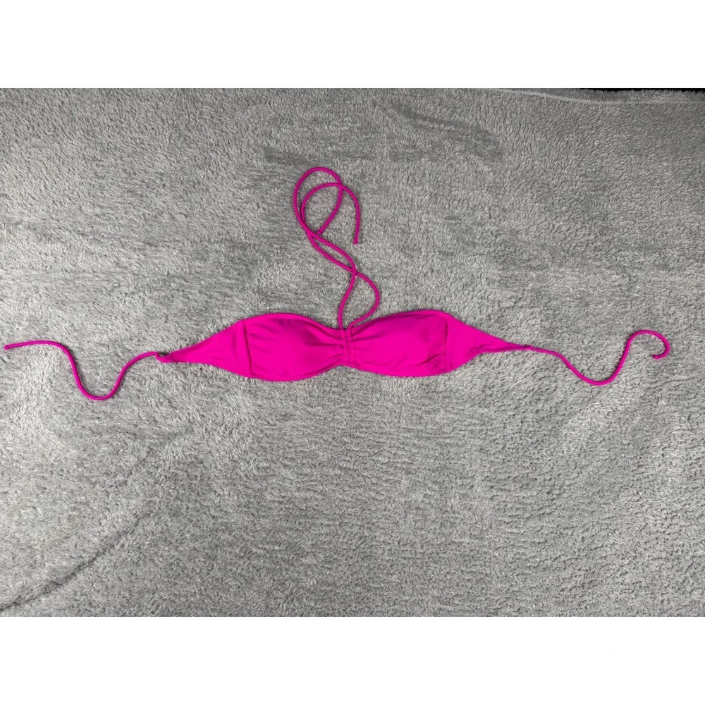 Op Bikini Top Womens Small Hot Pink Bandeau Halter Swimwear Good Condition